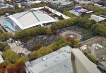 Large Crowd Gathers at Seattle Center, Street Closures Expected as March Begins Seattle Center