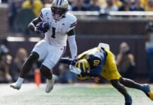 Michigan Capitalizes on Washington Turnovers, Wins 24-7 SOCCER