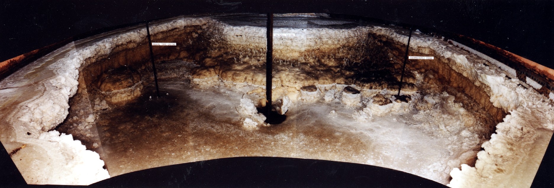 A view inside one of the large, underground storage tanks at the Hanford site. These tanks contain 56 million gallons of radioactive and hazardous waste. (Photo courtesy of Washington Department of Ecology)