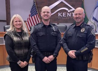 Kent Police Department Welcomes New Officer at City Council Meeting kent police department