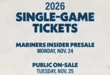 Seattle Mariners Announce 2026 Single-Game Ticket Release Dates single game ticket