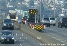 Roadwork Blocks Left Shoulder on West Seattle Bridge; Drivers Urged to Use Caution West Seattle Bridge