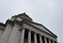 The Washington state Capitol building in Olympia.