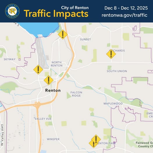 Traffic Alerts Issued for Renton