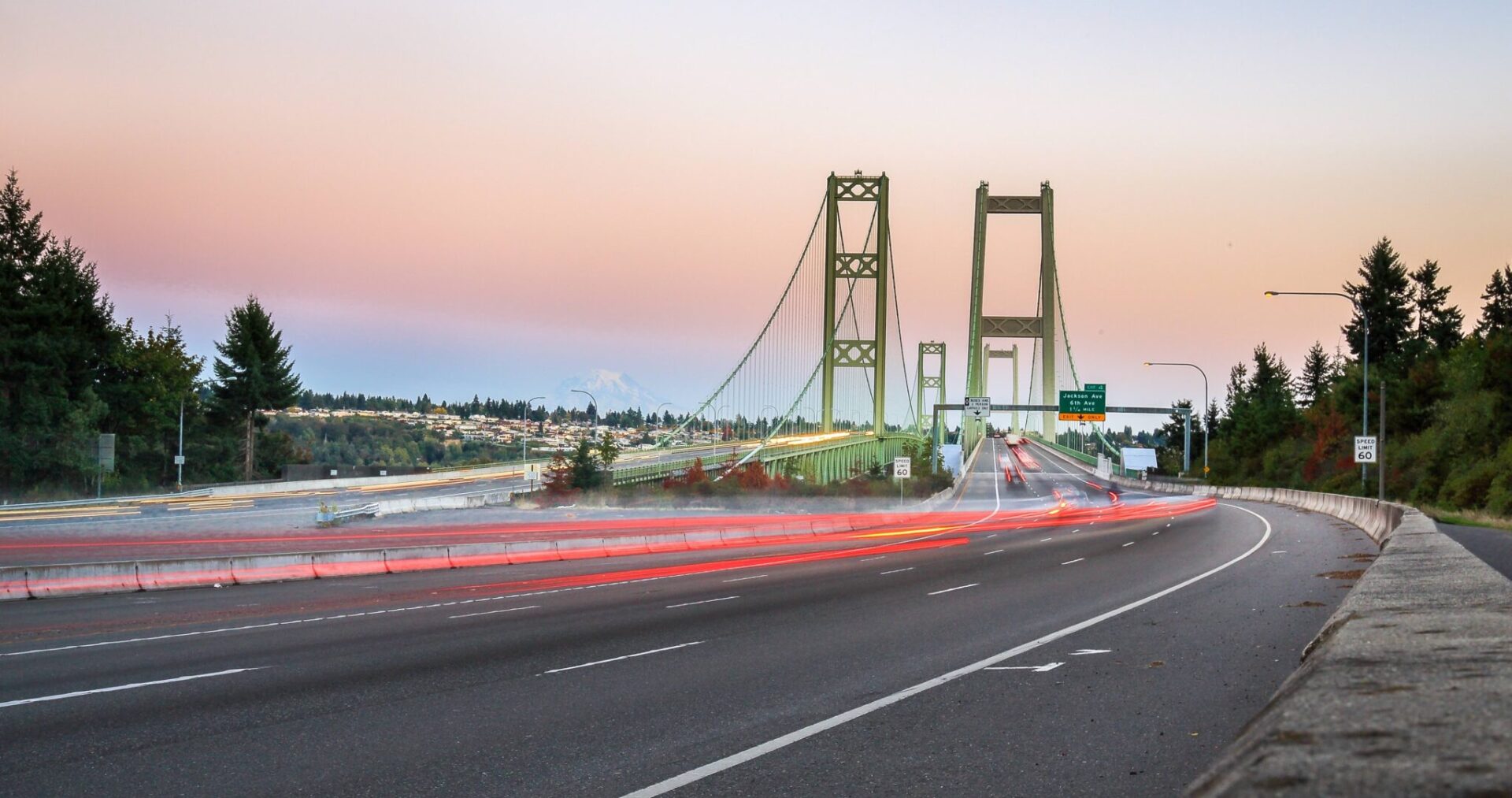 A view of the Tacoma Narrows Bridge