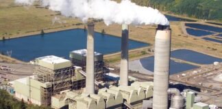 An undated aerial view of TransAlta’s coal-fired power plant in Centralia, Washington.