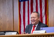 Republican state Sen. Matt Boehnke, pictured in a 2023 legislative hearing, announced Thursday he will run for Congress. He will seek to succeed retiring U.S. Rep. Dan Newhouse.