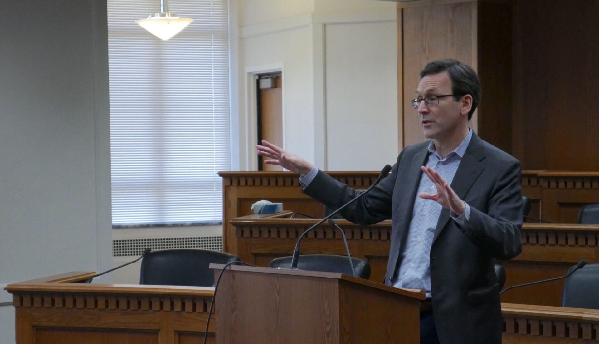 Gov. Bob Ferguson speaks to reporters during the annual legislative session preview in Olympia, Wash., on Jan. 9, 2026