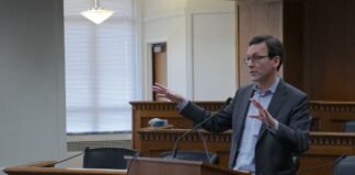 Gov. Bob Ferguson speaks to reporters during the annual legislative session preview in Olympia, Wash., on Jan. 9, 2026