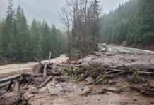 Highway 2 to reopen west of Stevens Pass Slide damage along U.S. Highway 2, near milepost 72, following December flooding and storms