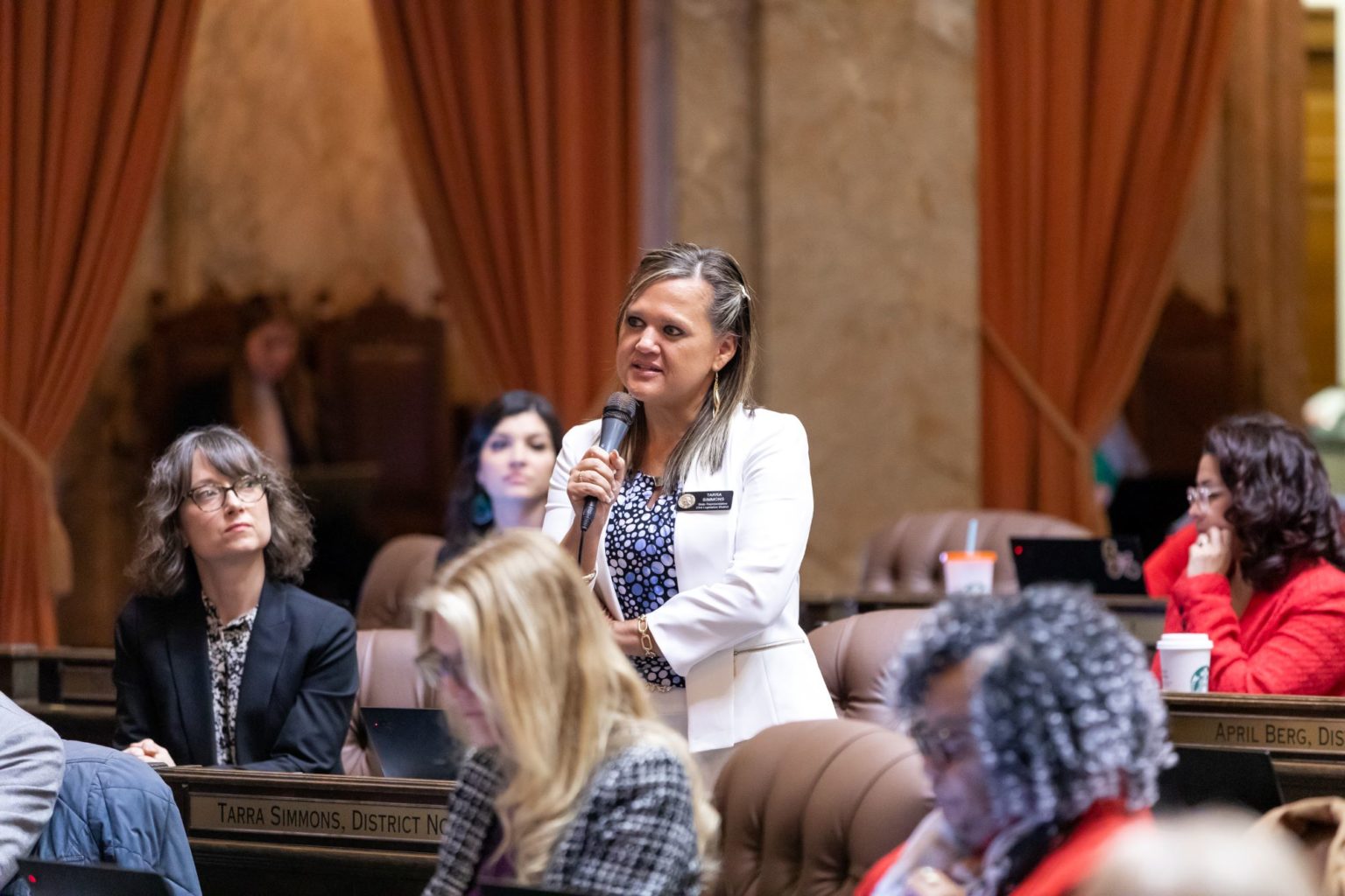 Rep. Tarra Simmons, D-Bremerton, sponsored legislation seeking to ban local police from hiring certain federal immigration agents. (Photo courtesy of Legislative Support Services)