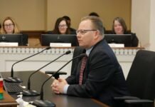 Superintendent of Public Instruction Chris Reykdal testifies at a committee hearing in January. Reykdal is facing questions from House Republicans on the state's student gender disclosure policies following a recent Supreme Court ruling
