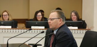 Superintendent of Public Instruction Chris Reykdal testifies at a committee hearing in January. Reykdal is facing questions from House Republicans on the state's student gender disclosure policies following a recent Supreme Court ruling