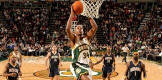 NBA vote clears way for expansion to Seattle Ray Allen of the Seattle SuperSonics shoots against the Indiana Pacers on Dec. 1, 2006, at Key Arena in Seattle.