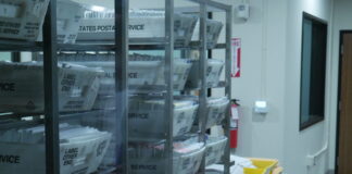 Washington state clarifies what is an ‘election’ Baskets of ballots for the November 2025 election at Thurston County’s ballot processing center.