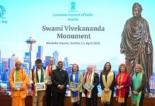 Swami Vivekananda Monument Unveiled in Seattle, Celebrating Indian Heritage Swami Vivekananda Monument Unveiled in Seattle