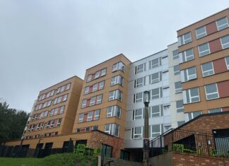 The Beacon Pacific Village housing complex where Washington Gov. Bob Ferguson announced new proposed housing investments on Dec. 18, 2025, in Seattle, Washington.