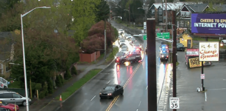 Picture-of-black-car-blocking-street