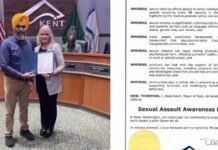Kent Declares April as Sexual Assault Awareness Month, Honors Community Advocate