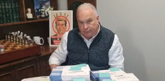 A screenshot from the video Washington State Republican Party Chair Jim Walsh posted with ballots he says were handed off to him by a concerned citizen who found them next to a dumpster in Renton.