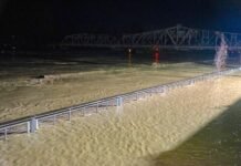 The Skagit River in Mount Vernon hits a record high. One Mount Vernon police officer said the water level had climbed almost a foot in an hour.