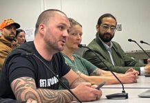 WA Fish and Wildlife panel confronts high tensions and harsh testimony Cory Maxwell of Kitsap County (left) called on some members of the Washington Fish and Wildlife Commission to step down in public comments on April 17, 2026. Rachel Bjork and Francisco Santiago-Avila look on.