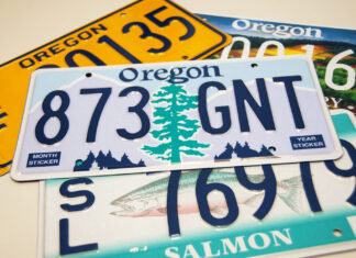 Trump administration sues WA, 3 other states over undercover license plate denials Oregon license plates are pictured. Transportation officials in the state are reviewing a decision to refuse undercover license plates to federal agencies that has provoked a legal challenge from the Trump administration