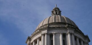 The dome at the Washington state Capitol.