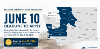 June 10 Deadline Announced for Disaster Unemployment Assistance in Washington June 10 Deadline Announced