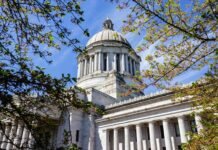 The Washington State Capitol.