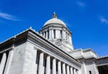 The Washington state Capitol