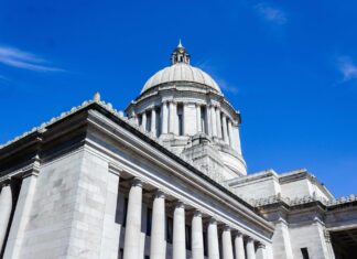 The Washington state Capitol
