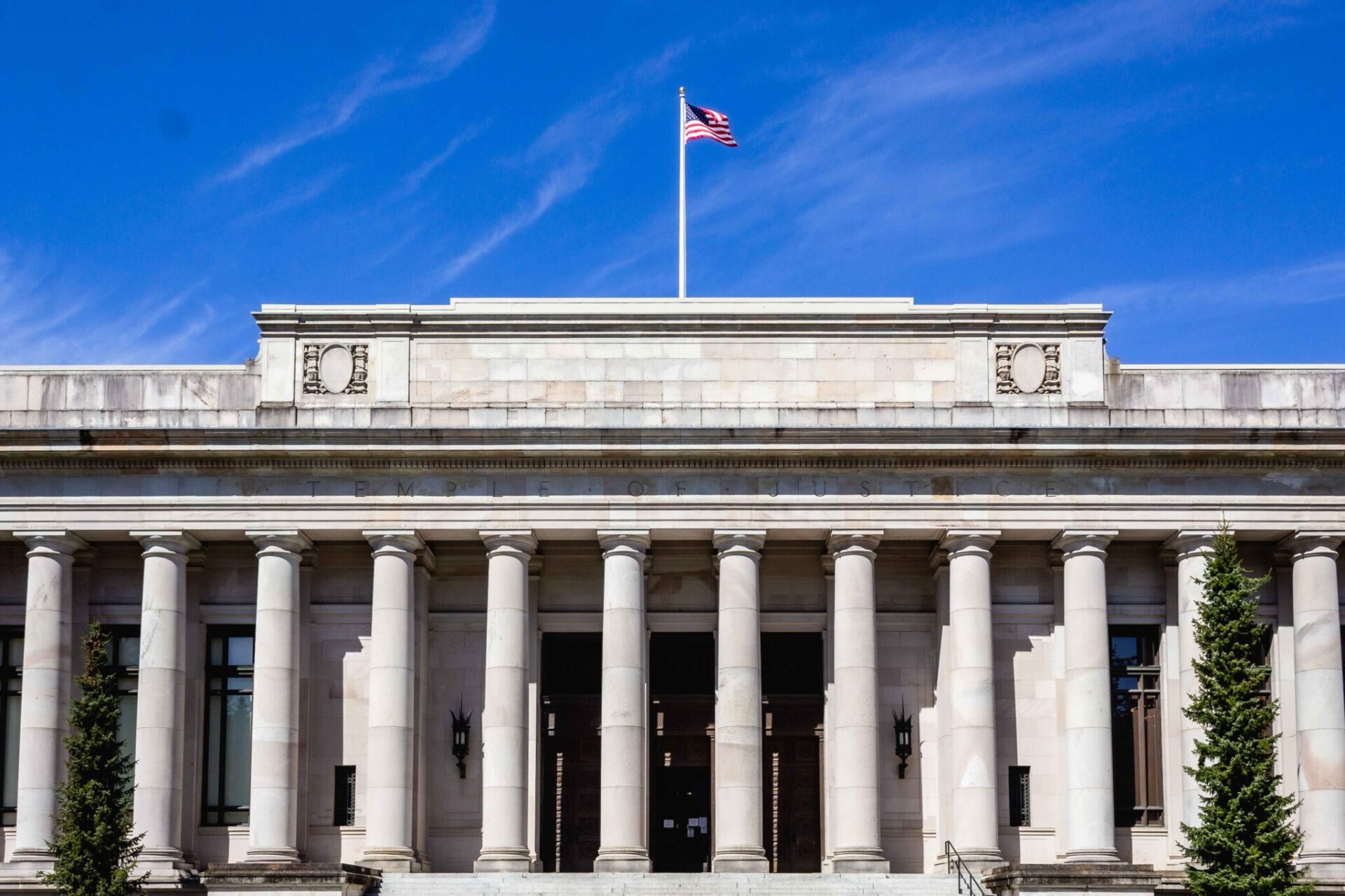 The Washington state Supreme Court building in Olympia on April 21, 2025