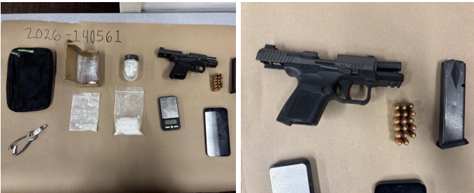 Police recovered meth, fentanyl, drug paraphernalia, and a loaded gun during a traffic stop in South Seattle.