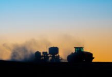Winter wheat planting near Palouse, Washington