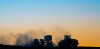 Winter wheat planting near Palouse, Washington