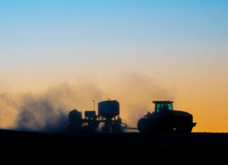 Winter wheat planting near Palouse, Washington