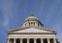The Washington state Capitol on Feb. 6, 2026