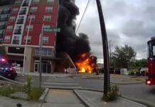 Downtown Building Fire