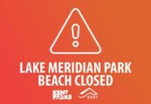 Lake Meridian Park Beach Closed Due to High Bacteria Levels ake Meridian Park Beach