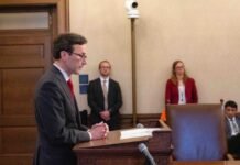 Gov. Bob Ferguson in a media availability after signing budget legislation during his first year in office, on Tuesday, May 20, 2025.