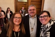Leader of WA Office of Indian Affairs exits for tribal leadership post Tim Reynon, center, stepped down as executive director of the Governor's Office of Indian Affairs earlier this month. State Sen. Claudia Kauffman, left, sponsored a new law elevating the office to a cabinet agency for Gov. Bob Ferguson. At right is Jaime Martin, the governor's former external relations director.