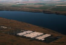 An explosion of data center facilities, including the one pictured here in Umatilla County on May 18, 2026, have been built in Oregon along the Columbia River Gorge during the last few years. The boom has caused a more than 500% load growth for the Umatilla Electric Cooperative during the last decade, which has had to buy more gas and coal-powered electricity on the wholesale market to meet demand
