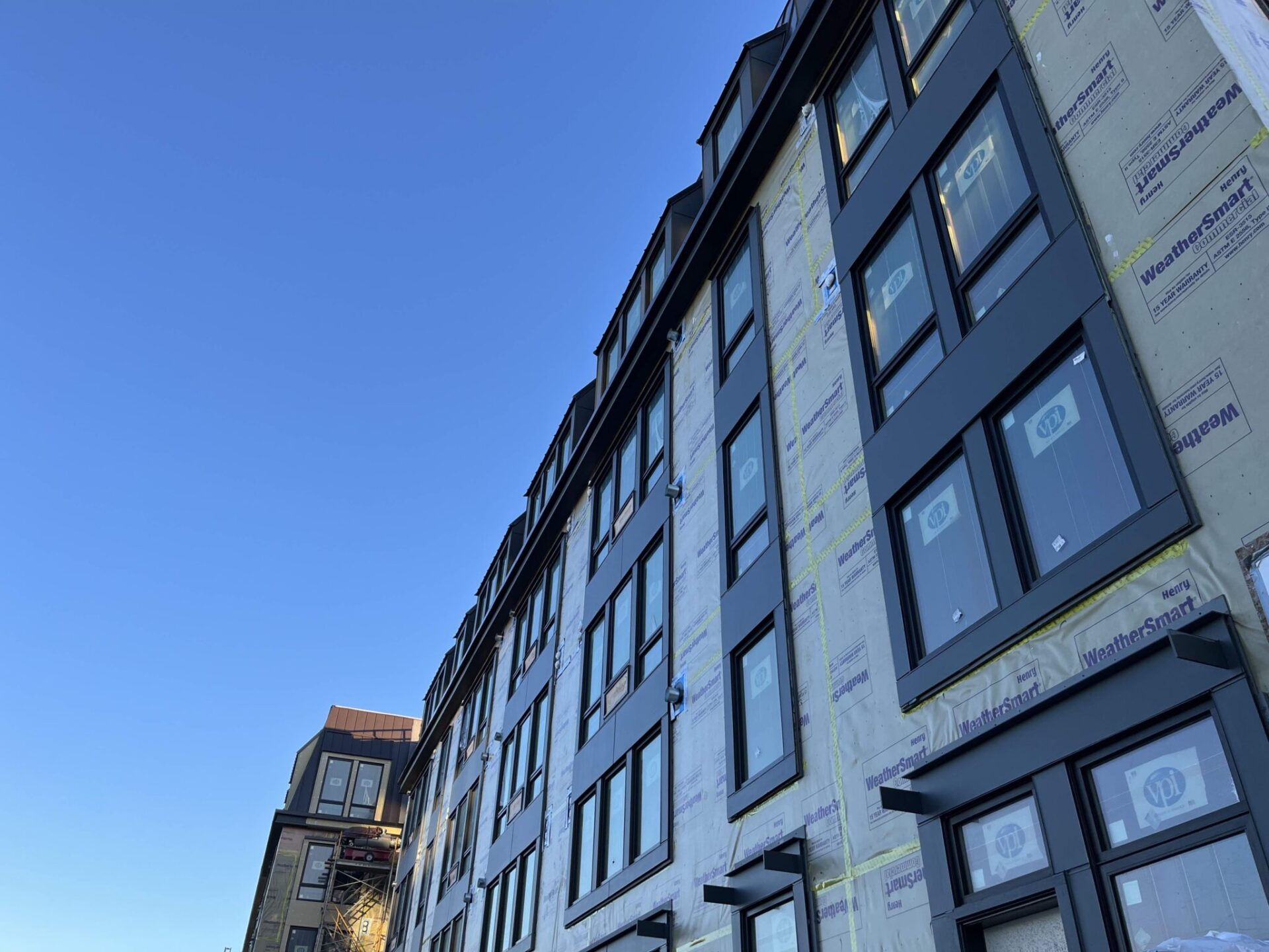 Apartment construction in Olympia in January 2025