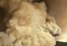 The Sinlahekin fire in Okanogan County has burned over 24,000 acres and prompted level 3 evacuations. (Photo courtesy of the Washington State Department of Natural Resources)