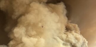 The Sinlahekin fire in Okanogan County has burned over 24,000 acres and prompted level 3 evacuations. (Photo courtesy of the Washington State Department of Natural Resources)