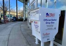 A ballot dropbox in Olympia on March 12, 2024. (Photo by Bill Lucia/Washington State Standard)