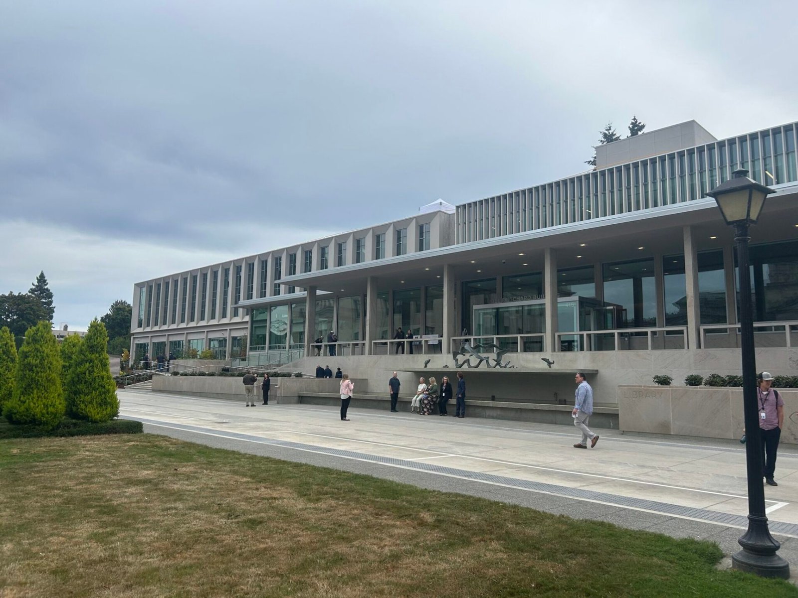 The expanded Joel Pritchard Building on the Washington state Capitol campus after a ceremony on Thursday, Sept. 24, 2026. (Photo by Jake Goldstein-Street/Washington State Standard)