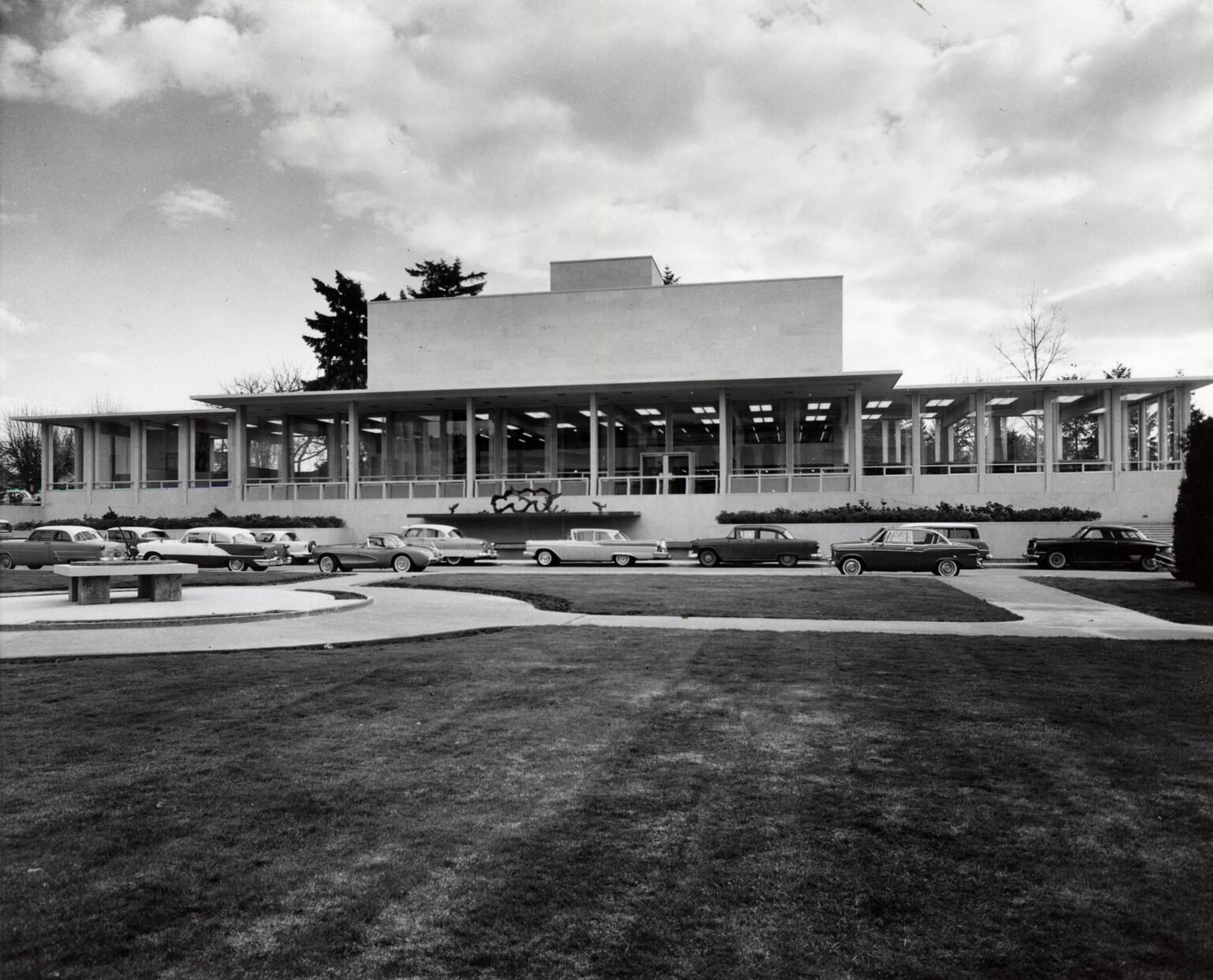 The north face of the Joel Pritchard Building is shown in this undated photograph. (Photo courtesy of the Washington State Archives)