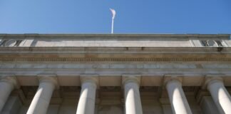The Temple of Justice in Olympia, where the state Supreme Court convenes. (Photo by Bill Lucia/Washington State Standard)
